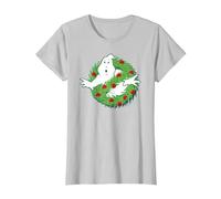 Ghostbusters Fantôme de Noël T-Shirt, Femme, Argent, S