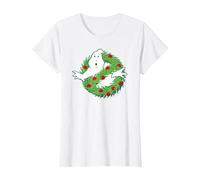 Ghostbusters Fantôme de Noël T-Shirt, Femme, Blanc, L
