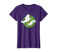 Ghostbusters Fantôme de Noël T-Shirt, Femme, Violet, L