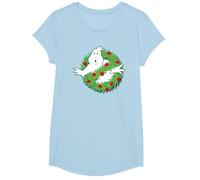 Ghostbusters Fantôme de Noël T-Shirt, Fille, Bleu Céleste, M