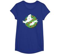 Ghostbusters Fantôme de Noël T-Shirt, Fille, Bleu Royal, M
