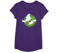 Ghostbusters Fantôme de Noël T-Shirt, Fille, Violet, XS
