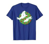 Ghostbusters Fantôme de Noël T-Shirt, Homme, Bleu Royal, L