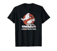 Ghostbusters No Ghost with Ectomobile Retro Movie T-Shirt