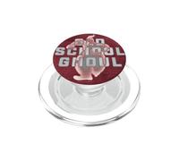 Ghostbusters Old School Ghoul Typographique No-Ghost Halftone PopSockets PopGrip pour MagSafe