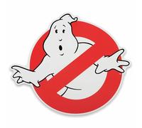 Ghostbusters Plaque en métal avec logo classique - Panneau vintage Ghostbusters pour cave, salle de cinéma ou décoration d'Halloween