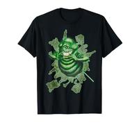 Ghostbusters Slimer Green Ghost 1984 Film Halftone Splatter T-Shirt