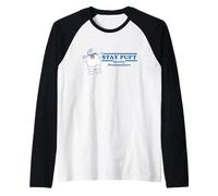 Ghostbusters Stay Puft Marshmallow Ad Funny 80's Movie Manche Raglan