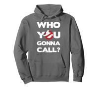 Ghostbusters Who You Gonna Call Bold Text Movie Logo Sweat à Capuche, Unisexe pour Adultes, Asphalte, S