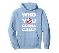 Ghostbusters Who You Gonna Call Bold Text Movie Logo Sweat à Capuche, Unisexe pour Adultes, Bleu poudré, XXL