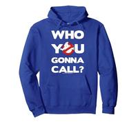 Ghostbusters Who You Gonna Call Bold Text Movie Logo Sweat à Capuche, Unisexe pour Adultes, Bleu Royal, S