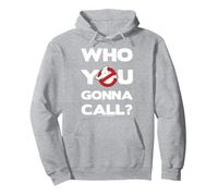 Ghostbusters Who You Gonna Call Bold Text Movie Logo Sweat à Capuche, Unisexe pour Adultes, Gris Chiné, XXL