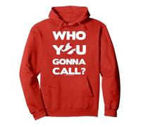 Ghostbusters Who You Gonna Call Bold Text Movie Logo Sweat à Capuche, Unisexe pour Adultes, Rouge, S