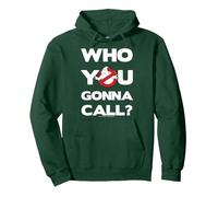 Ghostbusters Who You Gonna Call Bold Text Movie Logo Sweat à Capuche, Unisexe pour Adultes, Vert Forêt, XXL