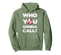 Ghostbusters Who You Gonna Call Bold Text Movie Logo Sweat à Capuche, Unisexe pour Adultes, Vert Sauge, S