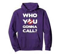 Ghostbusters Who You Gonna Call Bold Text Movie Logo Sweat à Capuche, Unisexe pour Adultes, Violet, L