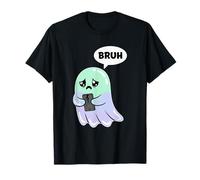 Ghosted Bruh Funny Sad Ghost Broken Phone Valentine Novelty T-Shirt