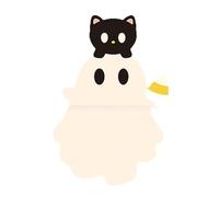 Ghostees Blind Box Figurine de collection 3D « Lie Down » Edition mystérieuse Halloween Ghostees Compagnon téléphonique Figurine surprise pour enfants et adultes