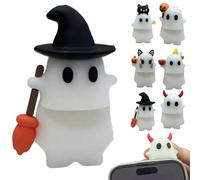 Ghostees Mystery Phone Buddy - Ghostees Ghostees Ghost Blind Box, Halloween Ghost & Pumpkin Stick On Phone Topper, Cute Peel and Stick with Strong Adhesive, Mini Figure Charm for Smartphones & Bureaux