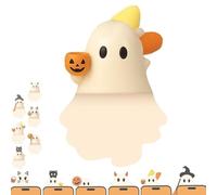 Ghostees Mystery Phone Buddy, Stick-on Halloween Ghost & Pumpkin Phone Topper, Cute Halloween Phones Decorations, Mini Phone Figure Surprise Toy, Peel-and-Stick Design Figurine (C-PCS)
