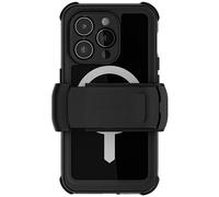 Ghostek Nautical iPhone 15 Pro Waterproof Case with Holster Clip - Screen & Camera Protector, MagSafe Compatible, Heavy Duty Protection (6.1 inch, Black)