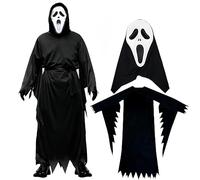 Ghostface Mask, Masque Ghostface, Déguisement Scream Adulte, Costume Halloween Scream, Masque Ghost Call of Duty, Halloween Costume Accessory for Adult Carnival Party Cosplay