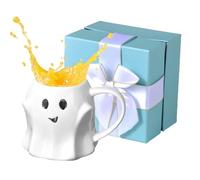 Ghostface Tasse à café - Tasse à café en céramique Ghost - 6 cm - Tasse à café en céramique Ghostface | Tasse pour thé, lait, pour amis, famille, collègues pour la maison, le bureau, l'école, le