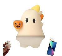 Ghosthees Mystery Phone Buddy, Stick-on Halloween Ghost & Pumpkin Phone Topper, Mini Phones Figure S Surprise Toy, Peel-and-Stick Design Figurine, Fun Desk Accessoire (#E)