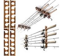 Ghosthorn Peut contenir jusqu'à 12 cannes à pêche, support mural ou au plafond, pour garage, rangement d'équipement de pêche, cadeaux pour homme et femme