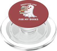 Ghosting You Cute Ghost Read Books Lover Halloween Reading PopSockets PopGrip pour MagSafe