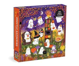Ghostly Gathering 500 Piece Family Puzzle Jigsaw Book By Mudpuppy