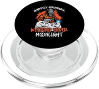 Ghostly Grinders: Soudage sous Moonlight Welder Halloween PopSockets PopGrip pour MagSafe