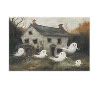 Ghosts are Floating Out of an Old Abandoned House Puzzle de 1000 pièces - Puzzle pour adultes