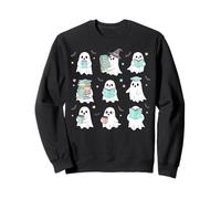 Ghosts Books Librarian Haunted Library Costume d'halloween Sweatshirt