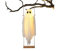Ghosts D'Halloween-Grand Tissu En Bois De 60 Pouces, Décoration De Fête Éclairée, Matériau Résistant Aux Intempéries | Porche Pelouse, Intérieur, Patio, Maison D'Halloween Dans
