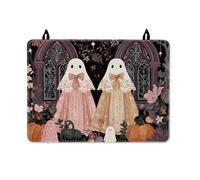 Ghosts - Housse de protection pour cuisinière électrique, Halloween, citrouilles fantaisistes, fleurs, Halloween, en caoutchouc noir, antidérapant, pour décoration de cuisine et cabine électrique, 71