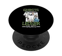 Ghosts in Books Ledger hante Un Comptable Effrayant Halloween PopSockets PopGrip Adhésif
