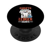 Ghosts in Books Ledger hante Un Comptable Effrayant Halloween PopSockets PopGrip Adhésif