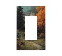 Ghosts on Forest Path Plaque murale vintage pour interrupteur mural à bascule 1 gang Décoration de prise de courant pour la maison, la cuisine, la salle de bain