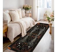 Ghosts Tapis de couloir effrayant en toile d'araignée, maison hantée, tapis d'intérieur rectangulaire antidérapant qui ne perd pas ses poils pour cuisine, buanderie, porte, entrée, décoration - noir