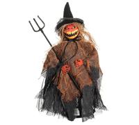 Ghoul Crown Decor - Halloween Doll Figurine, Tree Top Phantom Item | Eighteen Centimeters Height Textile Fabric Craft | Home Parlor Desktop Showcase Ornament, Safe Craftsmanship Ghoulish Statuet