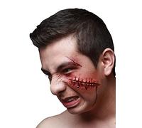 GHOULISH Fausse blessure Points de sutures Adultes Halloween - Rouge - Taille Unique