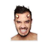 GHOULISH Fausses Cornes de Diable - Rouge - Taille Unique