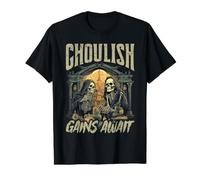 Ghoulish Gains Await Halloween Finance Accountant T-Shirt Graphique avec Valeur