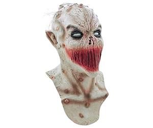 GHOULISH Masque bouche cousue adulte Halloween - Rouge - Taille Unique
