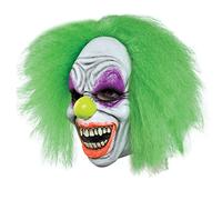 Ghoulish Productions - Clown Néon Sauvage, Masque de Clown Créepy Lumineux dans le Noir, Masques de Jester Amusants Parfaits pour Halloween, Fêtes Costumées et Festivals.