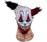 Ghoulish Productions - Clown Qui Nightmare Makers, Masque Déguisement en Latex résistant, peint à la main pour Halloween, Défilé de Carnaval, Fête Déguisée, cosplay, Taille Unique Adulte.