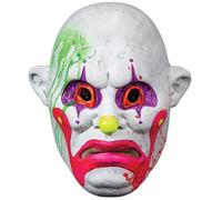 Ghoulish Productions Costume de clown Gang Tex Neon, en latex résistant, peint à la main, Halloween, carnaval, fête costumée, taille unique pour adulte.