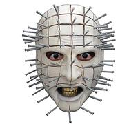 Ghoulish Productions - Hellraiser V: Pinhead Face Mask, Ligne Hellraiser, Masque en Latex Résistant, Peint à la Main, Halloween, Défilé de Carnaval, Fête Costumée, Taille Unique Adulte.