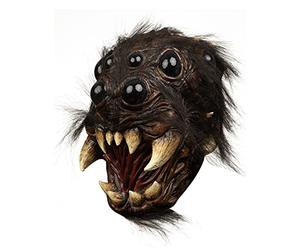 Ghoulish Productions - Masque d'Araignée, Ligne Créatures Mythologiques, Costume en Latex Résistant, Peint à la Main, Halloween, Défilé de Carnaval, Fête Déguisée, Taille Unique Adulte.